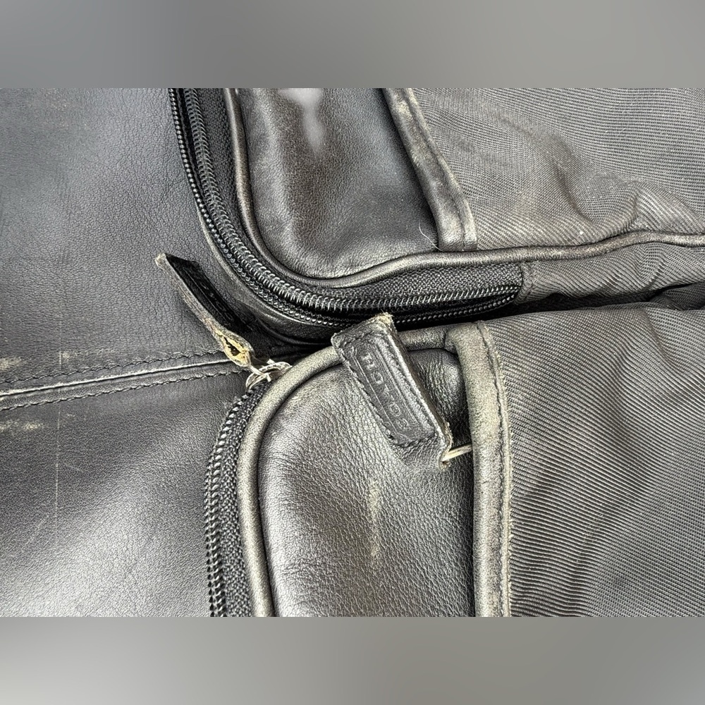 Vintage 1992 Coach Black Leather/ Canvas Garment Bag 5492 USA Made Travel Bag - Picture 11 of 16